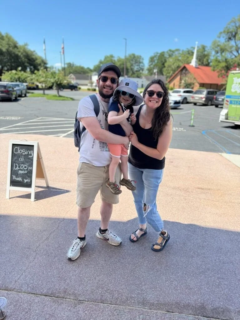 Lexie Sklar with husband and daughter