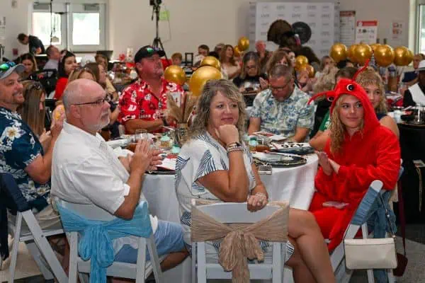 Attendees at CURE Childhood Cancer gathering in Bryan County.