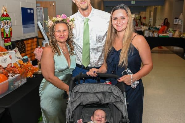 Family celebrating at CURE Childhood Cancer event in Bryan County.