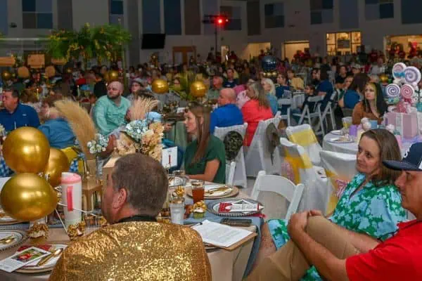 Attendees at CURE Childhood Cancer fundraising event in Bryan County.