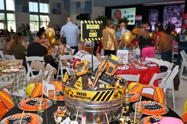 Children's charity event with themed decorations and fundraising activities.