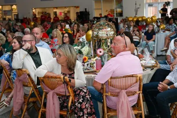 Attendees at CURE Childhood Cancer fundraising event in Bryan County.